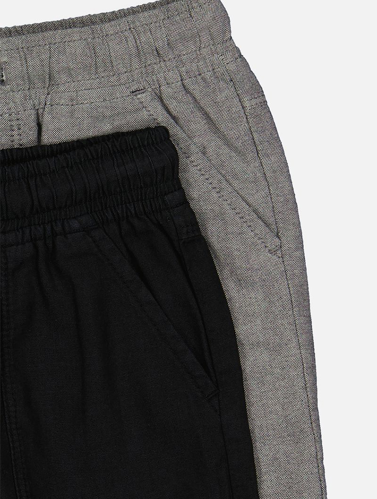 MyRunway Shop Woolworths Black Woven Cotton Boys Shorts 2 Pack for